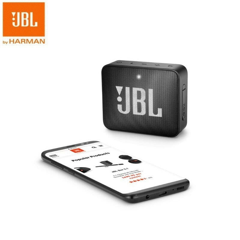 JBL Go 2 Mini Portable Wireless IPX7 Waterproof Bluetooth Speaker with Subwoofer Bass Effect.