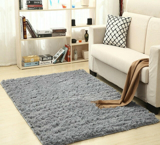 Super Soft Silk Wool Rug Indoor Modern Shag Area Rug Silky Rugs Bedroom Floor Mat Baby Nursery Rug Children Carpet.