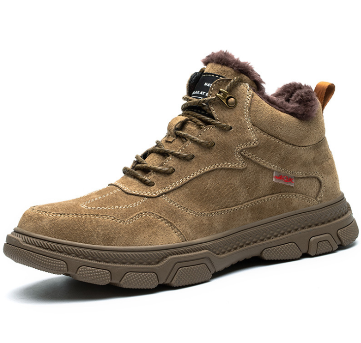 Men’s Wear-Resistant Cotton Safety Shoes – Anti-Slip & Protective Work Boots.