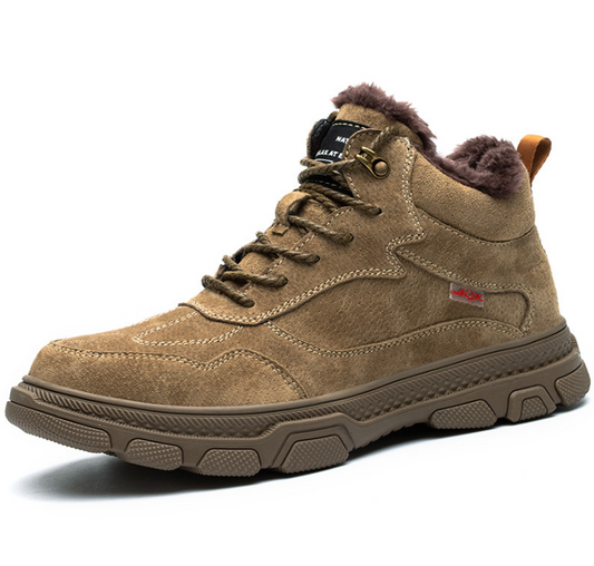 Men’s Wear-Resistant Cotton Safety Shoes – Anti-Slip & Protective Work Boots.