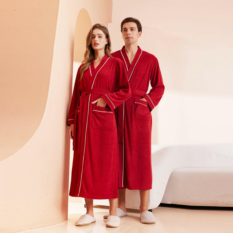 Men's and Women's Towel Fabric Bathrobe.