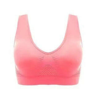 Sport Bra Mesh Hollow Vent Sports Bra Yoga Sports No Steel Ring Underwear For Female.