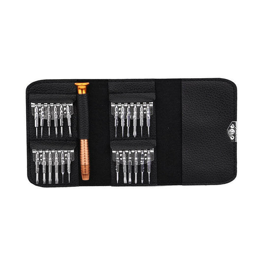 25 In 1 Leather Case Multi-Purpose Manual Screwdriver Set Mobile Phone Notebook Repair Tool.