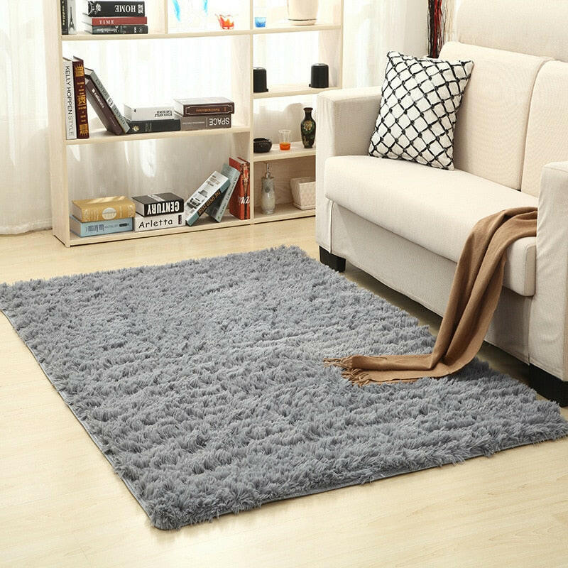 Super Soft Silk Wool Rug Indoor Modern Shag Area Rug Silky Rugs Bedroom Floor Mat Baby Nursery Rug Children Carpet.