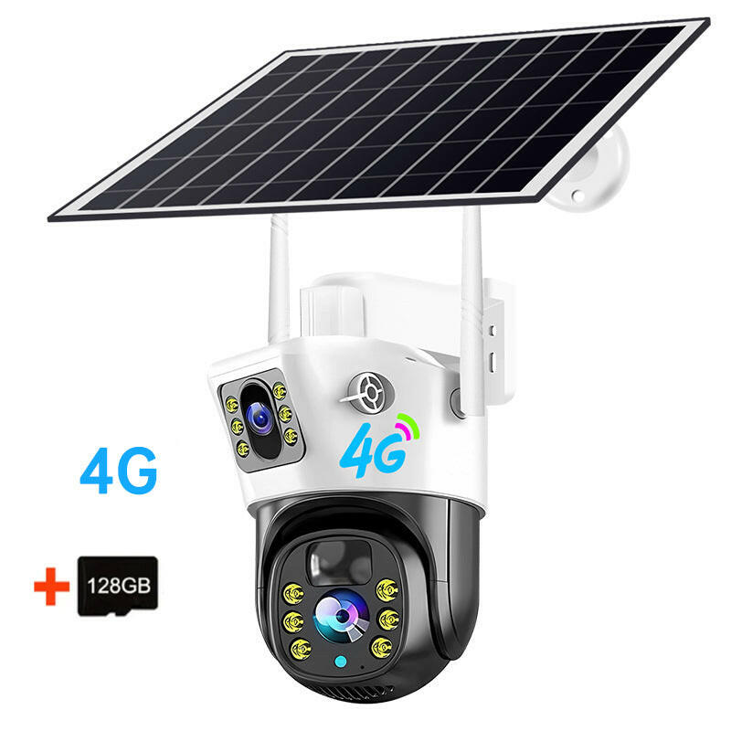 V380PRO  4G Solar Camera 4MP Dual Lens Home Security  Camera With Solar Panel.