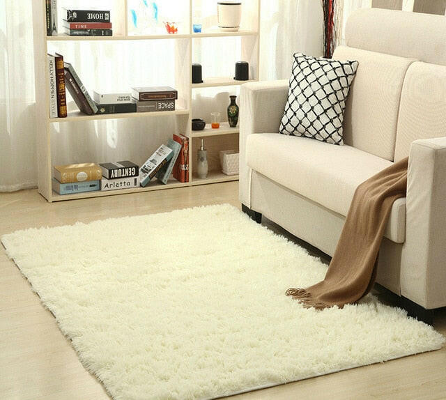 Super Soft Silk Wool Rug Indoor Modern Shag Area Rug Silky Rugs Bedroom Floor Mat Baby Nursery Rug Children Carpet.