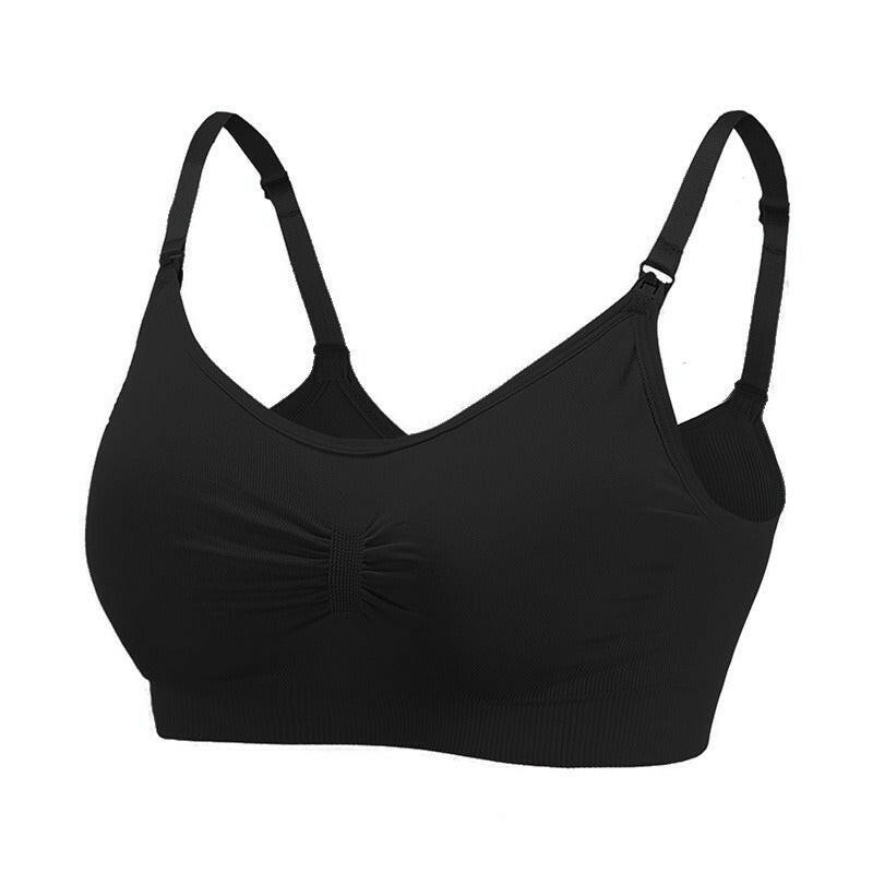 Seamless Plus Size Breastfeeding Bra Front Button Maternal Postpartum Bra.