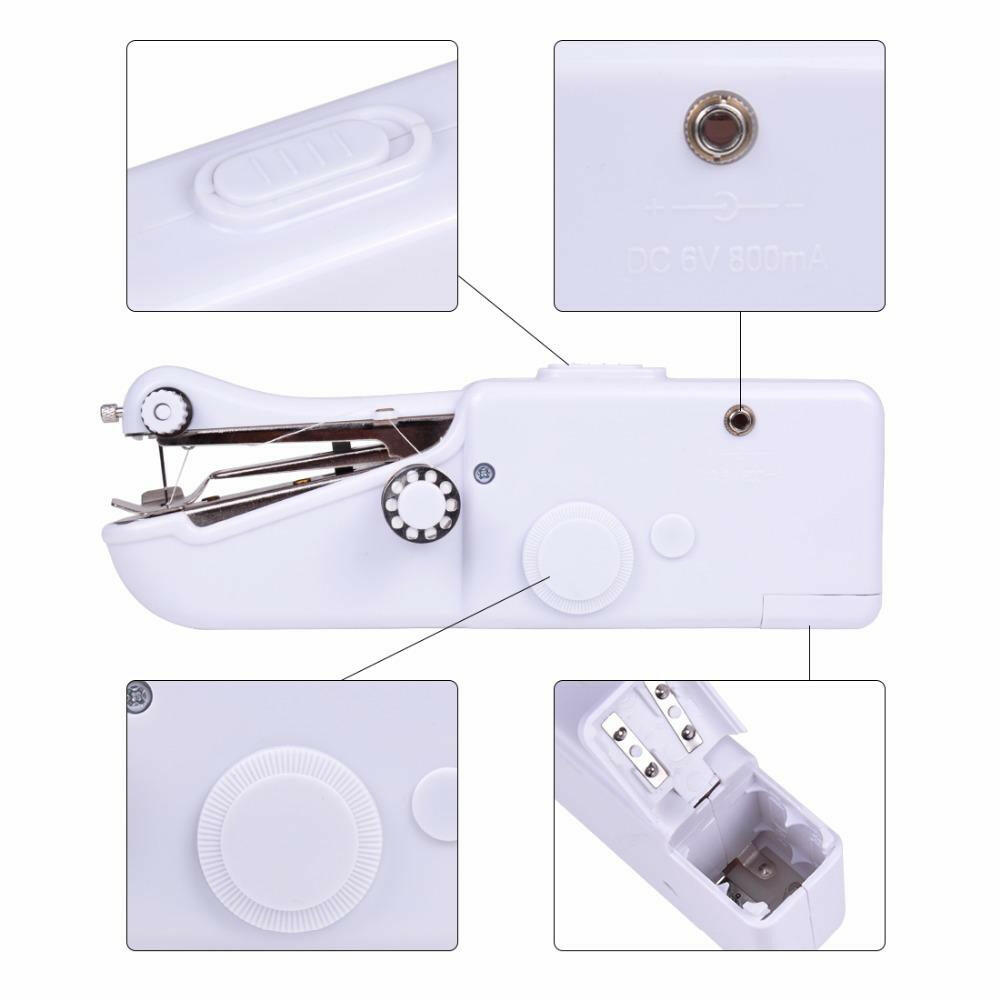 Mini Handheld Sewing Machine Portable Needlework Cordless Household Handy Stitch Electric Clothes Fabric Sewing Tools.