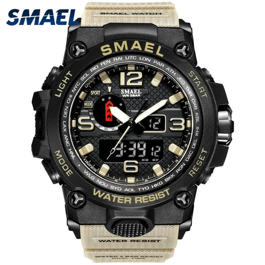 Men’s Military Sport Watch - 50M Waterproof LED Quartz Clock, Shock Resistant, Chronograph, Relogio Masculino.