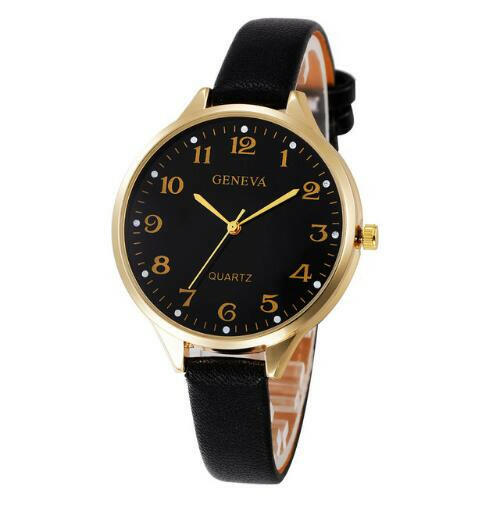 Women’s Bracelet Faux Leather Wrist Watch.