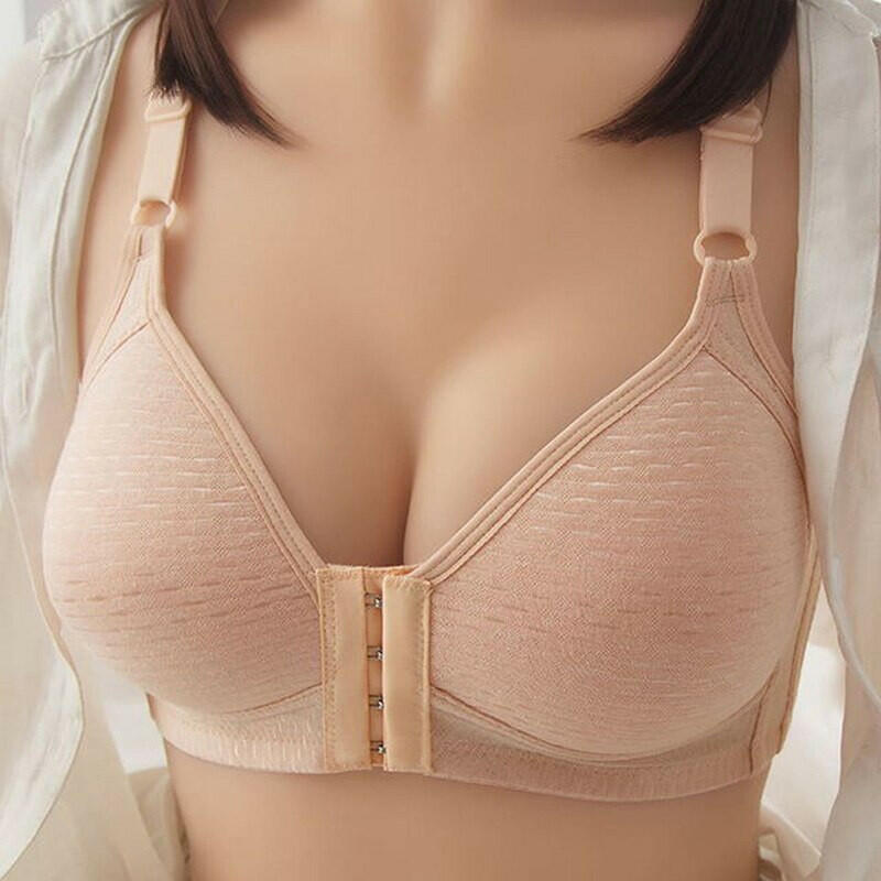 Fashion Seamless Front Button Push-Up Bra - Elegance Meets Comfort.