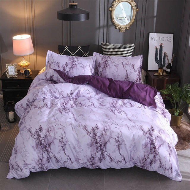 Modern Marble Printed Bedding Set Queen Size 2pcs/3pcs Duvet Cover Set Bed Linen Quilt Cover.