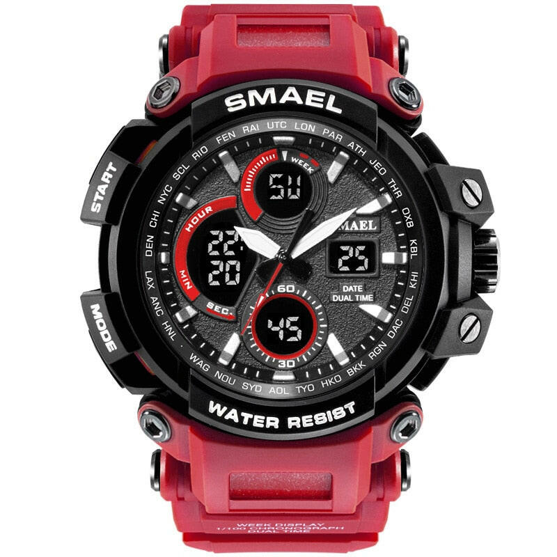 SMAEL 1708B Sport Watches Waterproof Men Watch LED Digital Watch Military Male Clock Relogio Masculino erkek kol saati Men Watch.