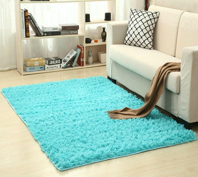 Super Soft Silk Wool Rug Indoor Modern Shag Area Rug Silky Rugs Bedroom Floor Mat Baby Nursery Rug Children Carpet.