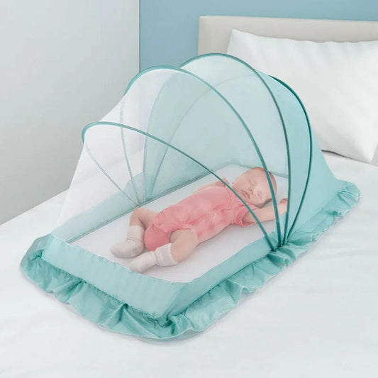 Crib Mosquito Net – Encrypted Children Yurt Portable Foldable Crib Tent.