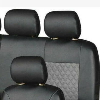 PU leather foreign trade car seat cover artificial leather black universal seat wish new Quilted Embroidered Leather.