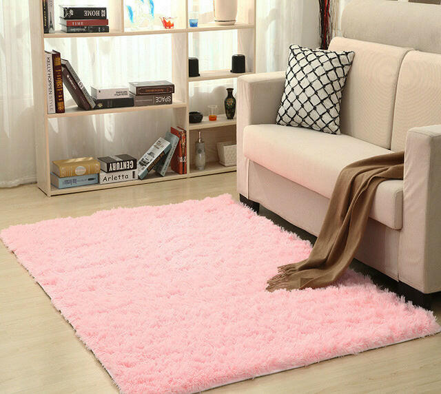 Super Soft Silk Wool Rug Indoor Modern Shag Area Rug Silky Rugs Bedroom Floor Mat Baby Nursery Rug Children Carpet.