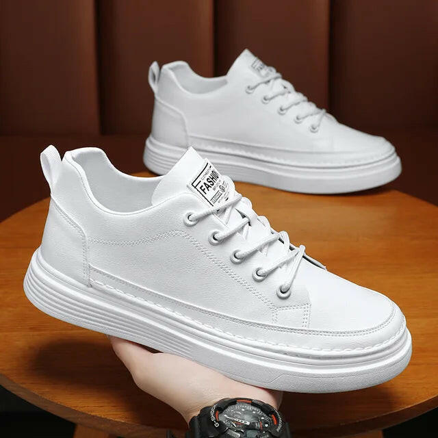 New Brand Men's Casual Leather Shoes Male Sneakers Comfortable Flat Shoes High End Fashion Lace Up Shoes for Men Tenis Masculino.