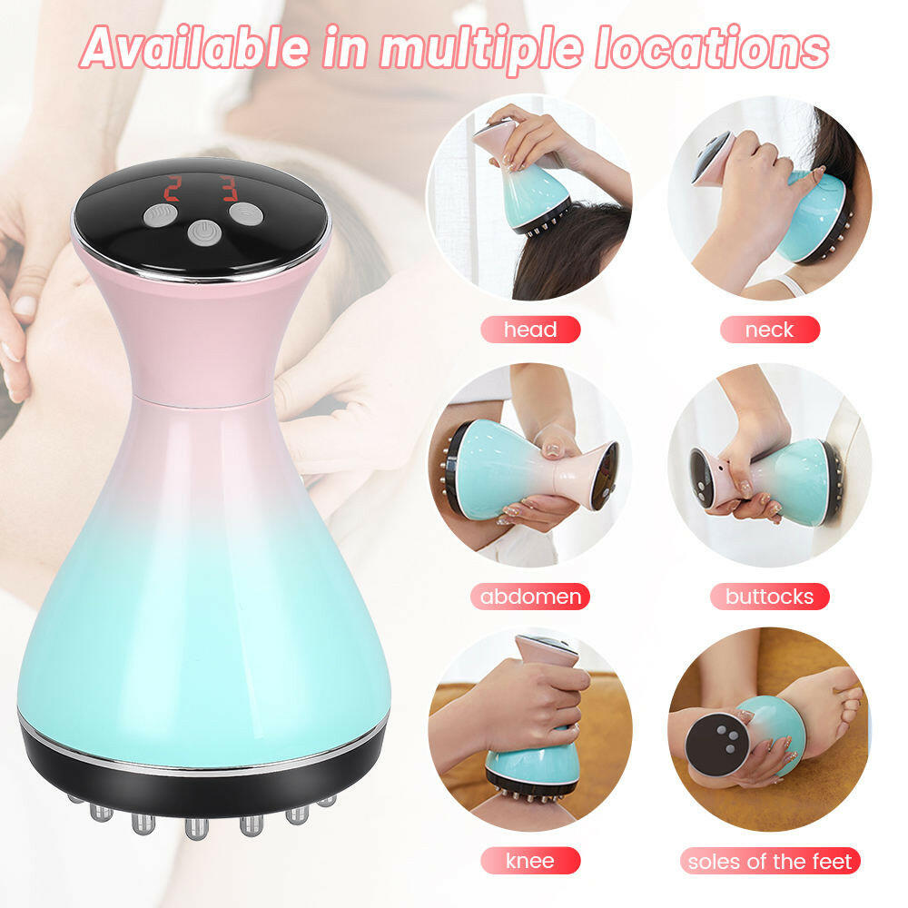 Electronic Meridian Brush Electric Scrapping Massager Tool Anti Cellulite Magnet Therapy Guasha Scraping Fat Burner Slimming.