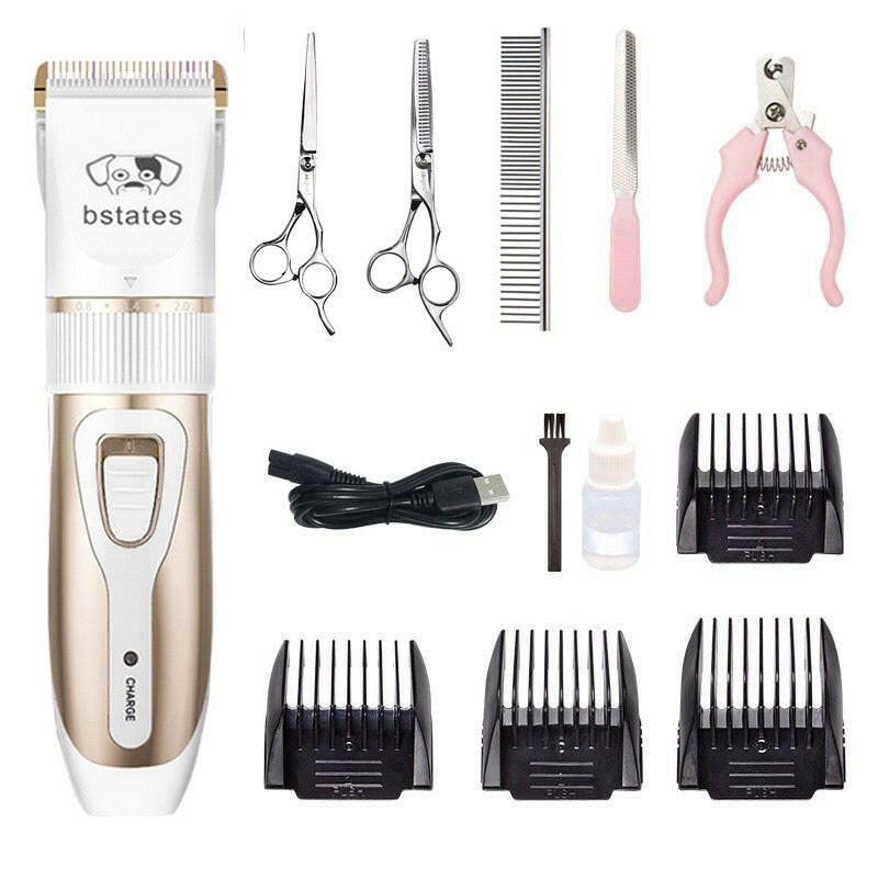 Pet Cat Dog clippers professional Dogs grooming clipper groomer kit USB Rechargeable Low-noise Pets Hair Trimmer Display battery.