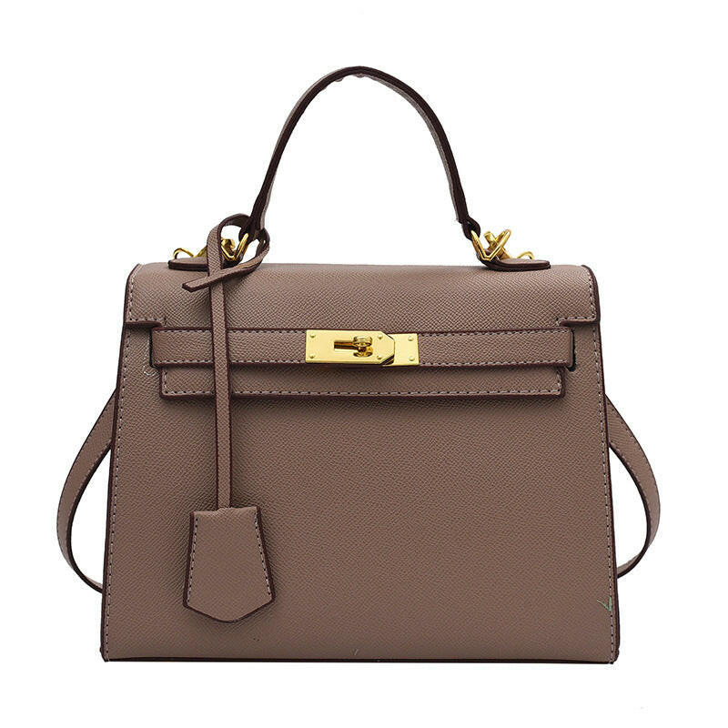 Solid Color PU Kelly Bag – Candy Color Crossbody Handbag.