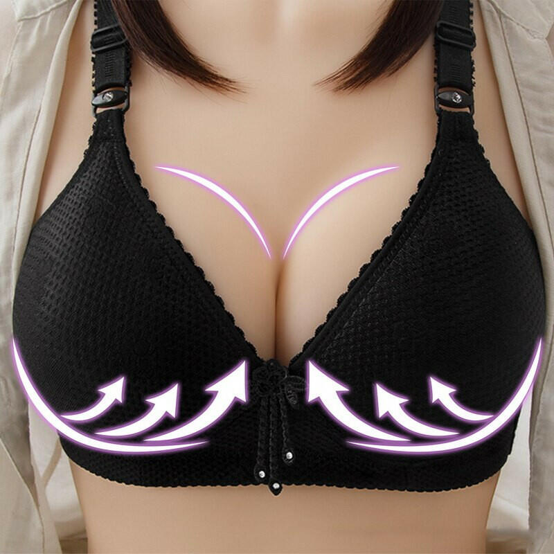 Fashion Seamless Front Button Push-Up Bra - Elegance Meets Comfort.