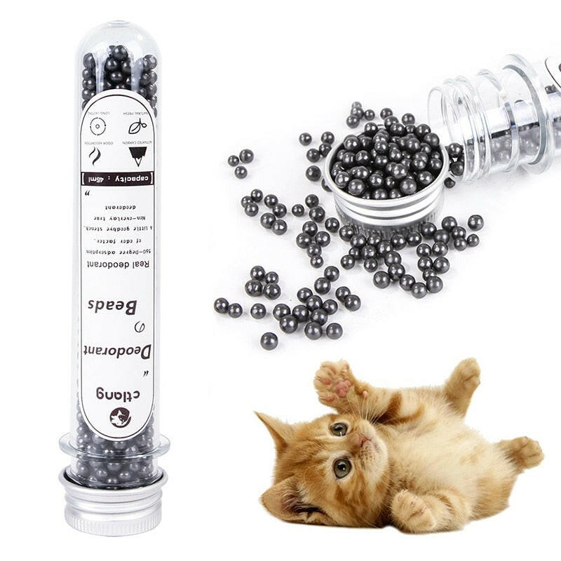 Cat Litter Deodorant Beads - Activated Carbon Odor Absorber.