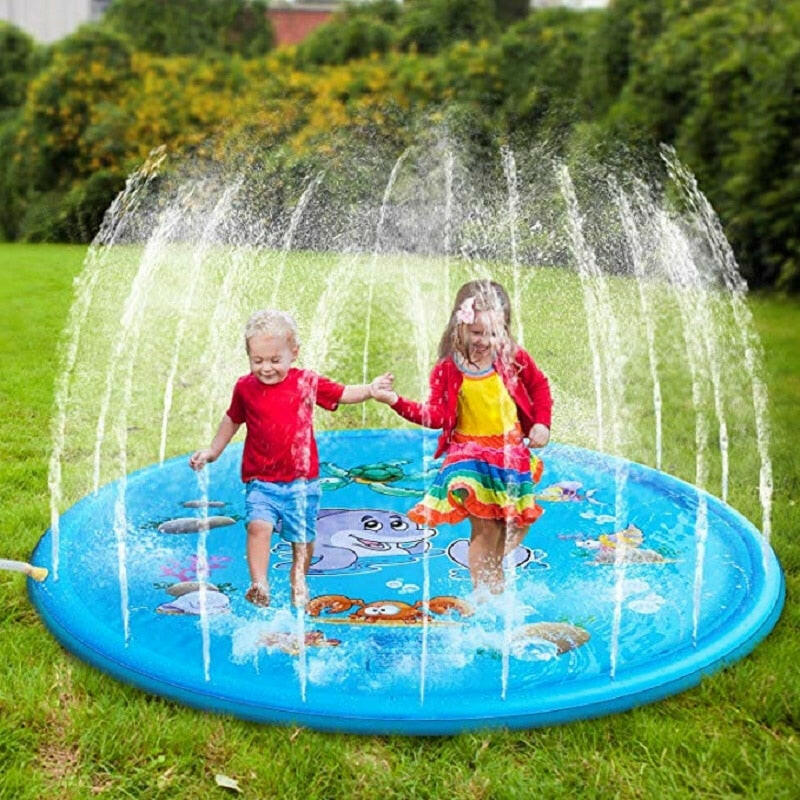 170 CM Summer Children's Baby Play Water Mat Games Beach Pad Lawn Inflatable Spray Water Cushion Toys Outdoor Tub Swiming Pool.