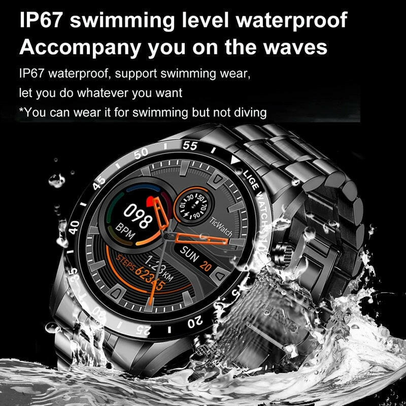 Multifunctional Smart Watch | Bluetooth Call | Pedometer | Blood Pressure & Heart Rate Detection | Waterproof Watch.