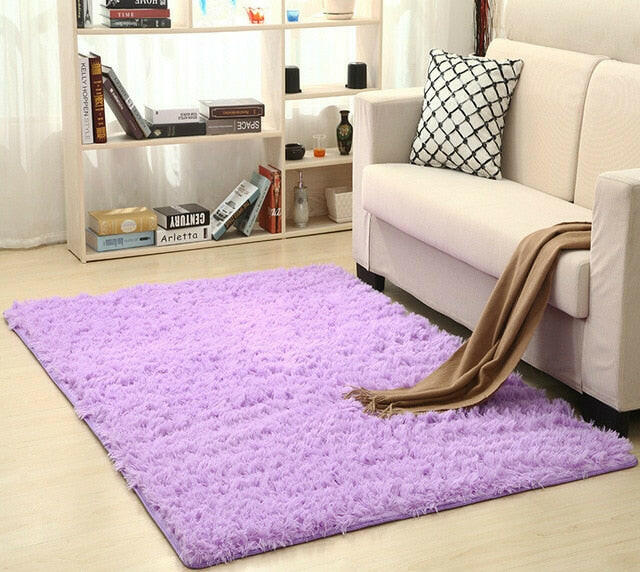 Super Soft Silk Wool Rug Indoor Modern Shag Area Rug Silky Rugs Bedroom Floor Mat Baby Nursery Rug Children Carpet.