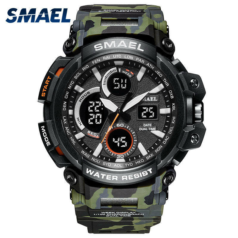 SMAEL 1708B Sport Watches Waterproof Men Watch LED Digital Watch Military Male Clock Relogio Masculino erkek kol saati Men Watch.