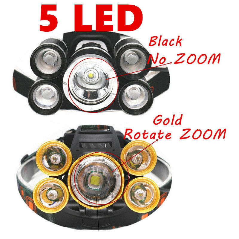 15000Lm XM-T6x3 LED Headlight ZOOM Flashlight Torch Camping Fishing Headlamp lantern Use 2*18650 battery / AC/Car/Usb/ charging.