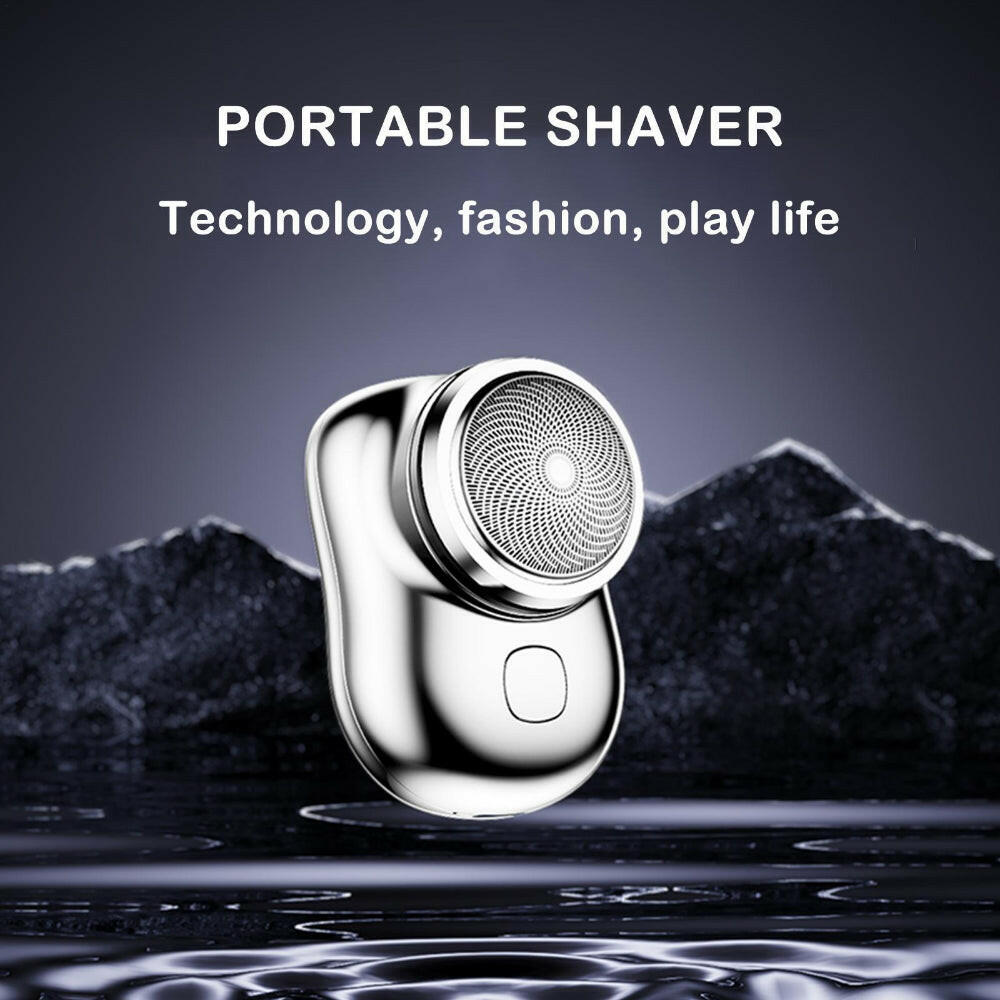 New Type Small Shaver Waterproof Wash Travel Compact Electric Portable Shaver Mens Household Mini Beard Knife.