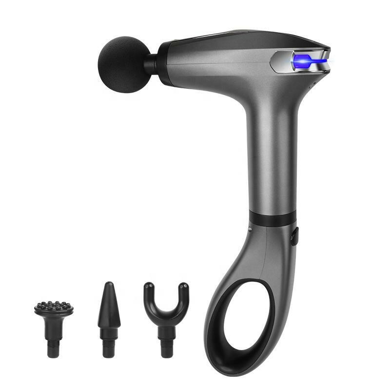 4 Massage Silicone Head Powerful Fascial Gun Portable Vibration Deep Tissue Percussion Muscle Back Massage Gun For Women.