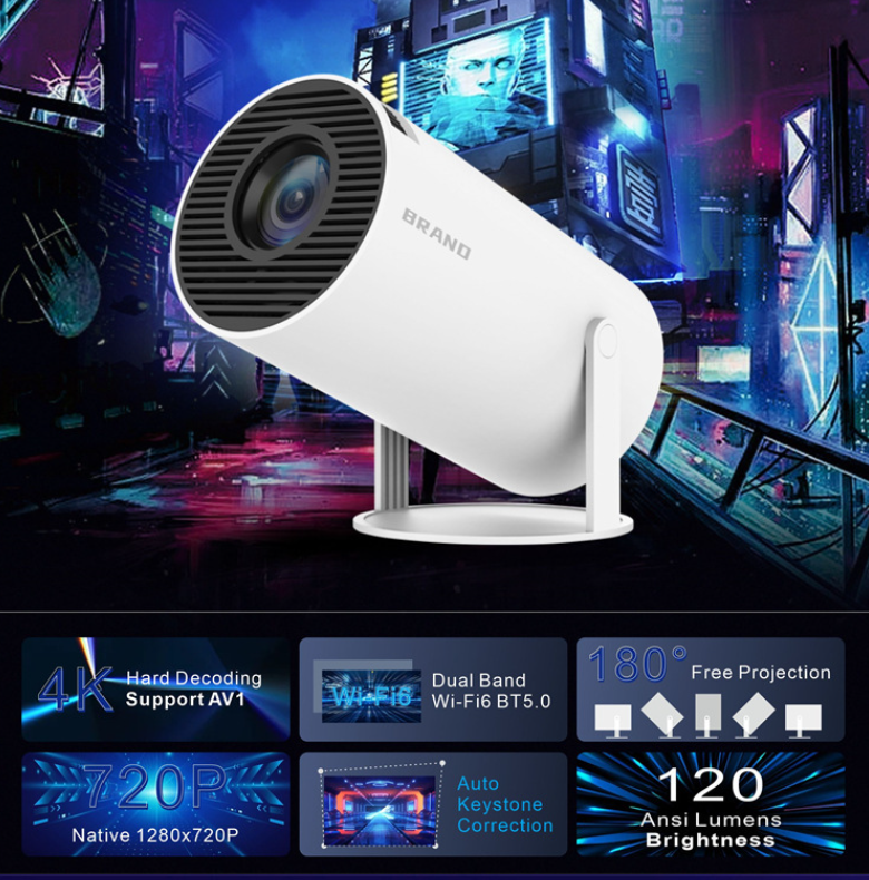 HY300/P30 4K Android 11 Game Console & Home Projector – HD Projection for Gaming & Entertainment.