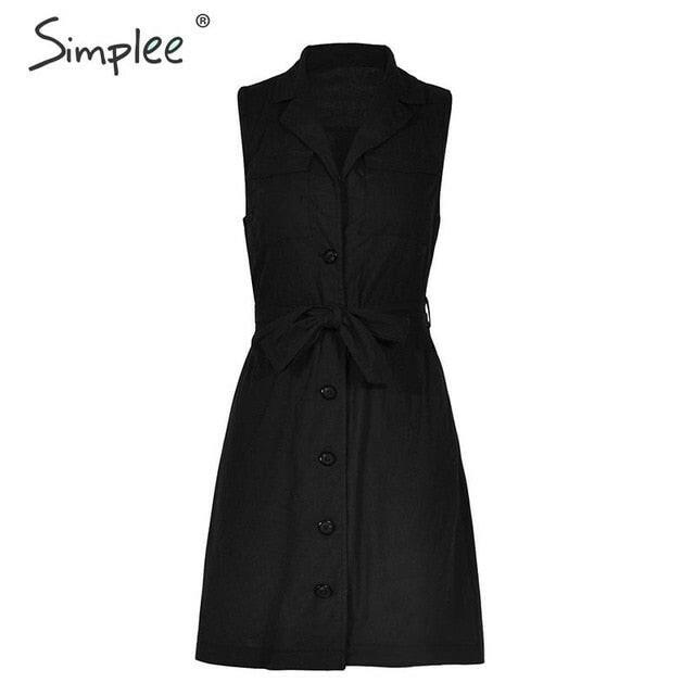 Elegant Short Women Blazer Dress Sexy Bow Tie Belt Female V-neck Summer Shirt Dresses.