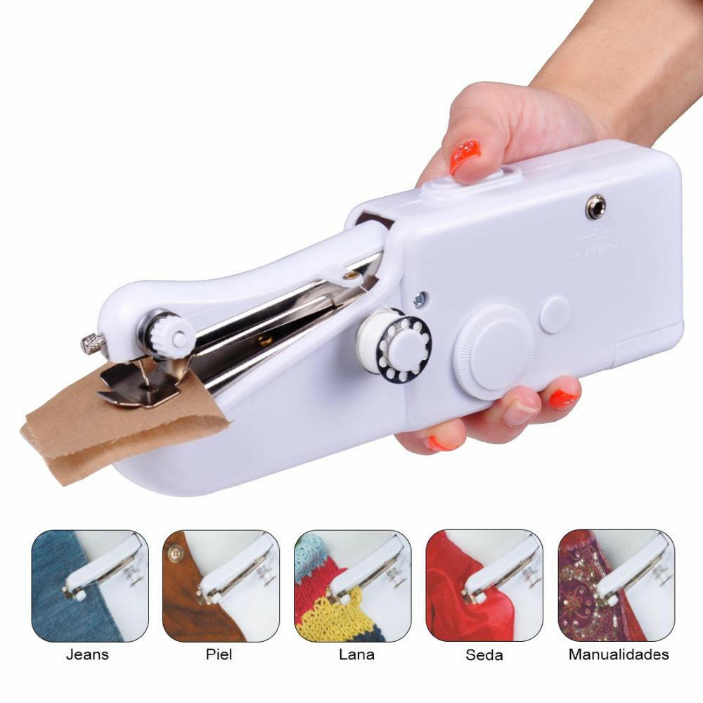 Mini Handheld Sewing Machine Portable Needlework Cordless Household Handy Stitch Electric Clothes Fabric Sewing Tools.