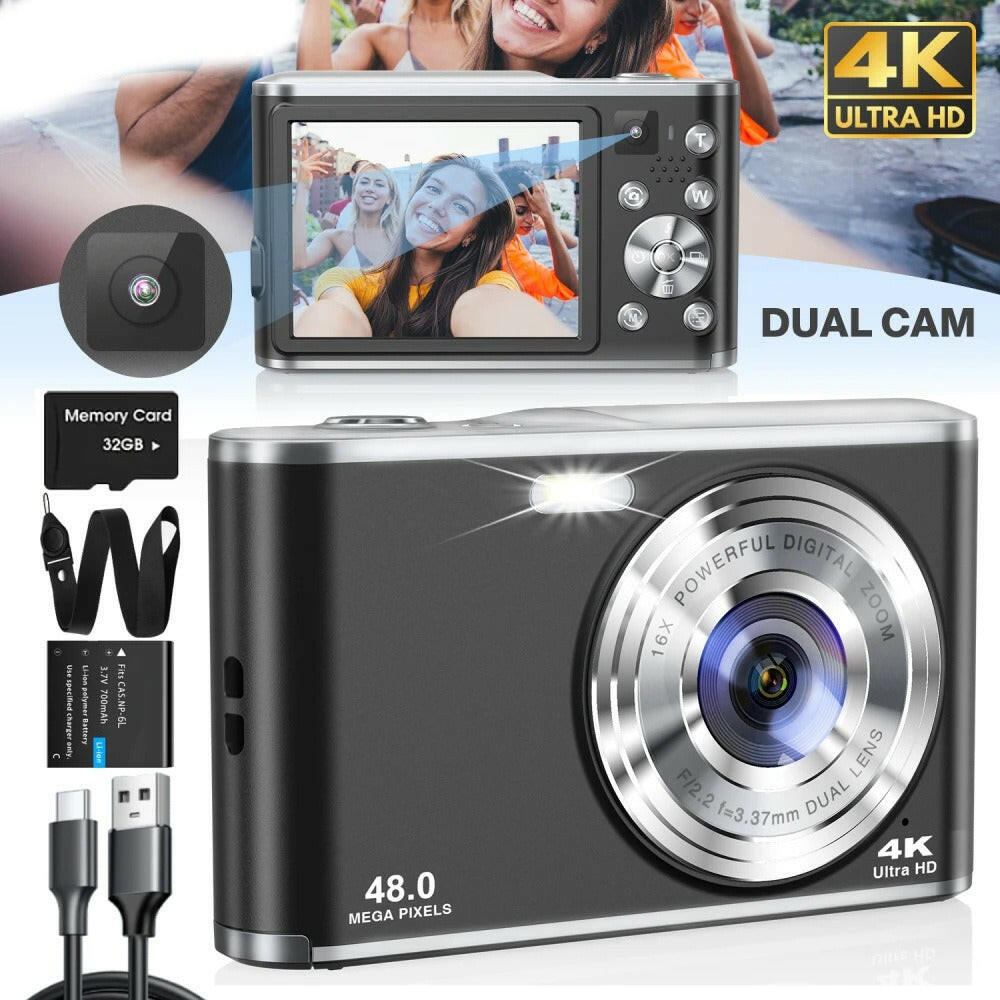 DC306 digital high-definition camera front and rear dual camera autofocus entry-level student card machine.