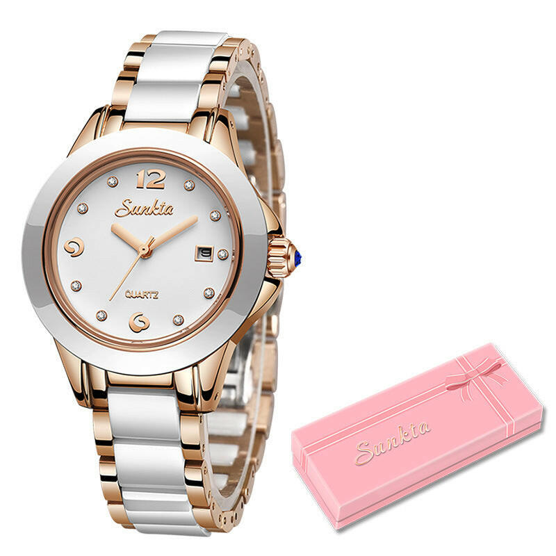 Sunkta Fashion Women's Waterproof Quartz Watch - Elegant and Timeless Design.