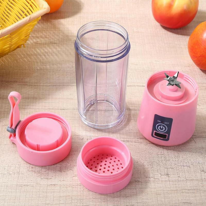 380ML 2/4/6 Blades Handhels Juicer Bottle Portable Mini USB Electric Fruit Citrus Lemon Juicer Blender Squeezer Reamer Machine.