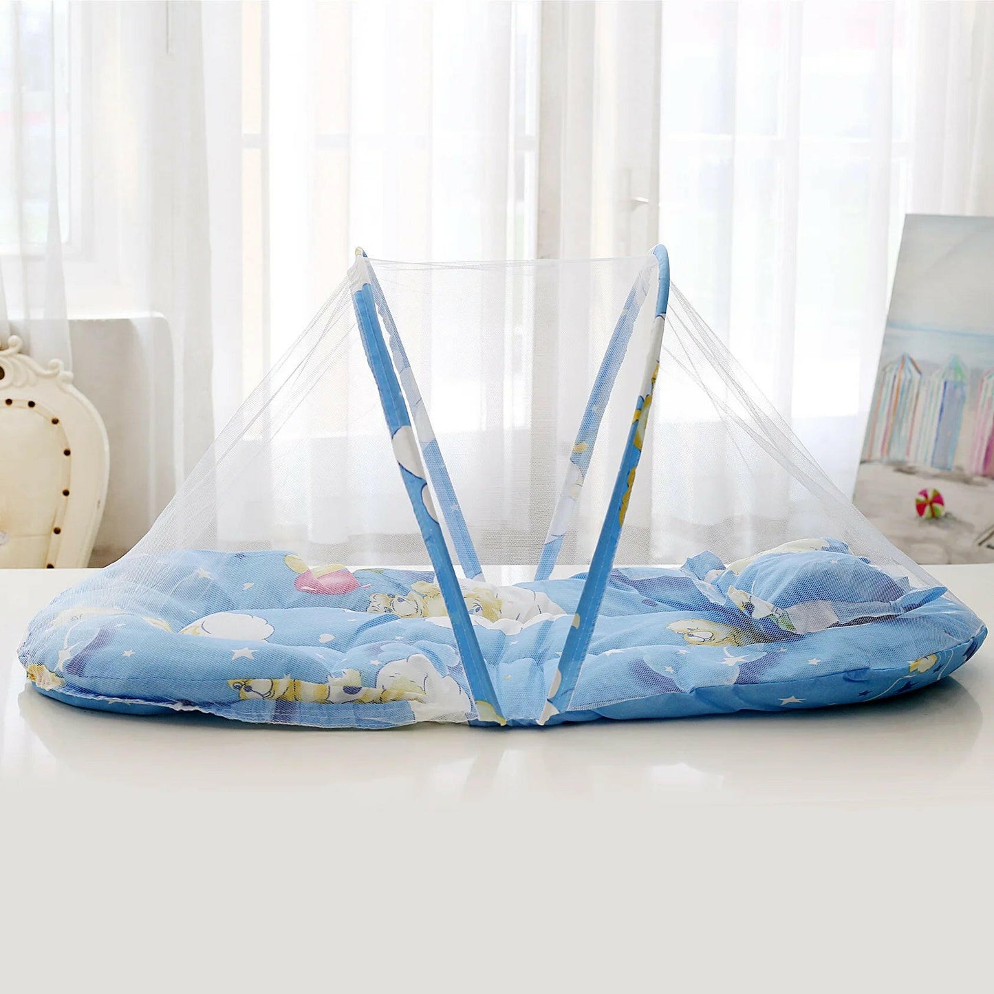 New Baby Folding Mosquito Net – Bottomless Mongolian Yurt Design.