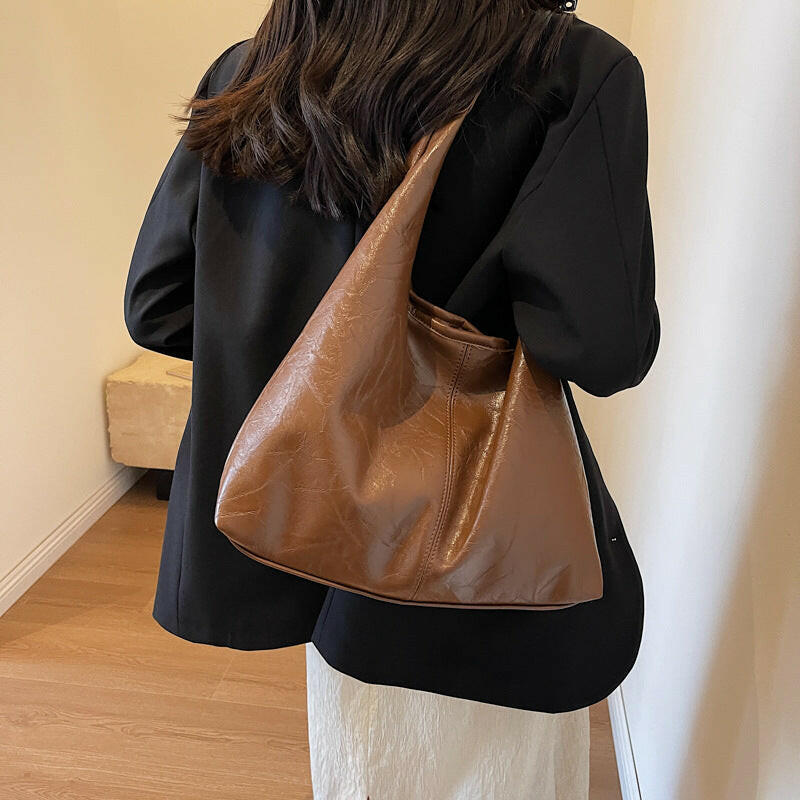 Soft PU Leather Quality Underarm Bag Vintage Wine Red Ladies Shoulder Bag Commuter Large Handbag Bolso Mujer Women's Tote Bag.