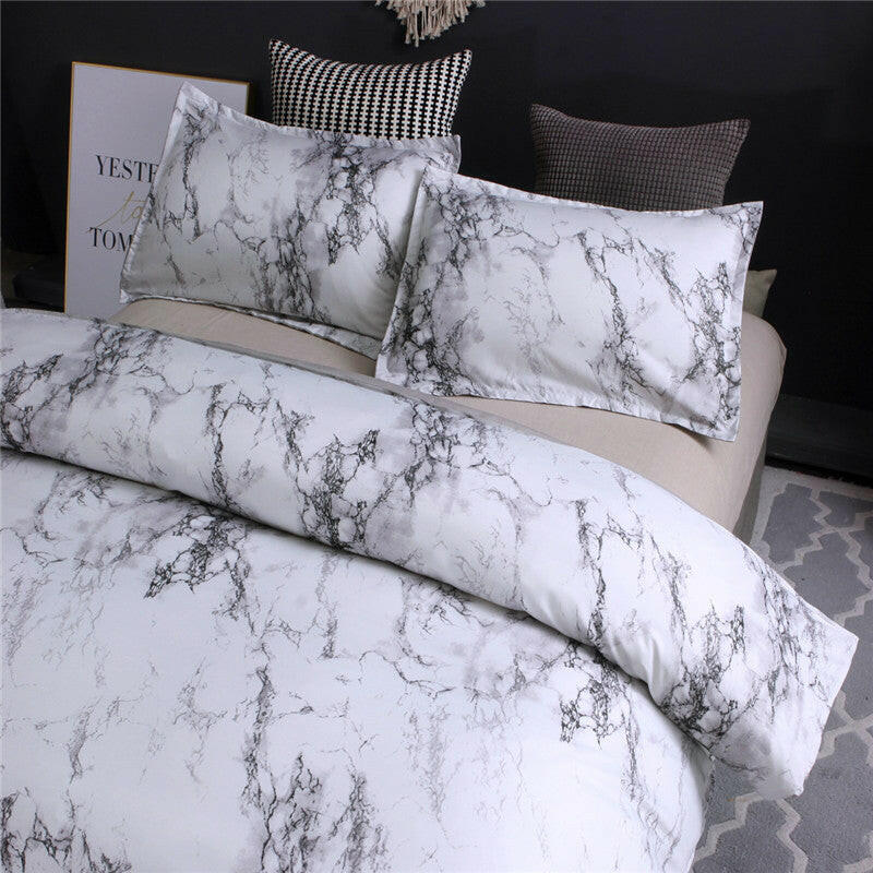 Modern Marble Printed Bedding Set Queen Size 2pcs/3pcs Duvet Cover Set Bed Linen Quilt Cover.