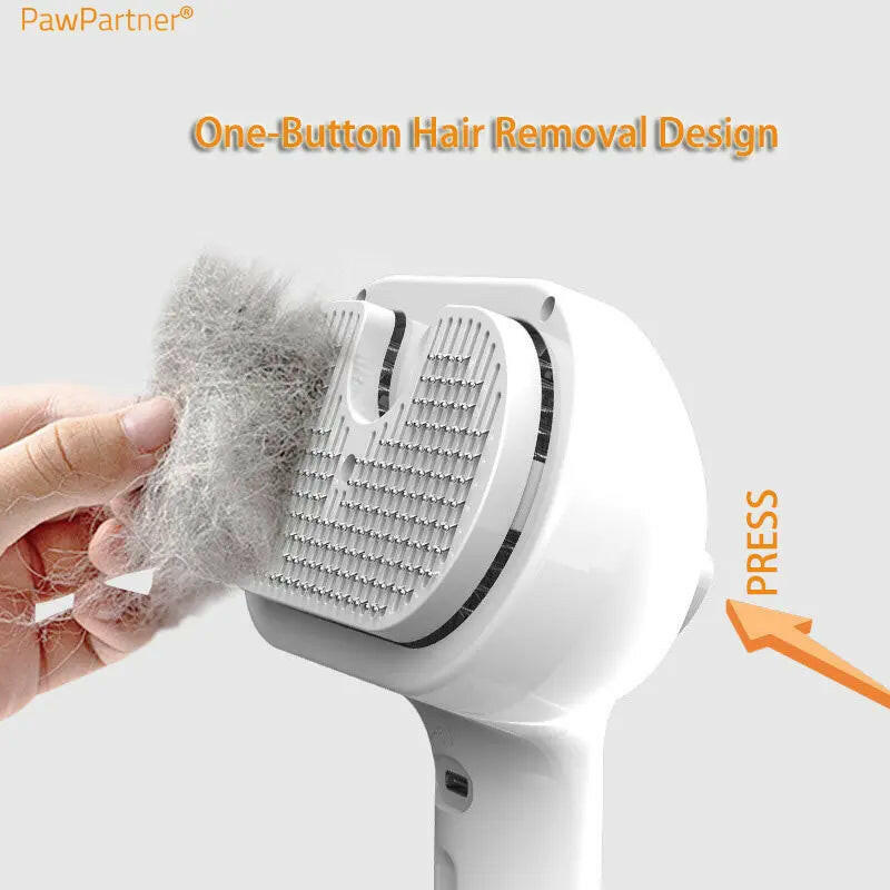 PawPartner Self-Cleaning Grooming Comb with Built-In Mist Humidifier.