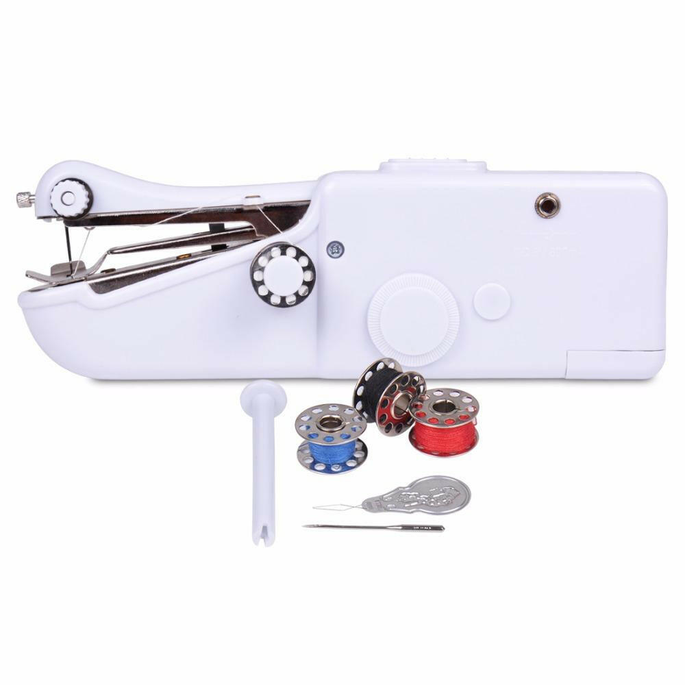 Mini Handheld Sewing Machine Portable Needlework Cordless Household Handy Stitch Electric Clothes Fabric Sewing Tools.