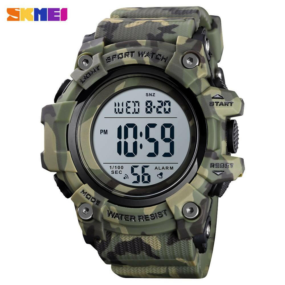 SKMEI  1552 Fashion Men Sport Watch Luxury Watches Stopwatch Countdown Digital Watch 50Bar Waterproof Military Watch Clock For Mens.