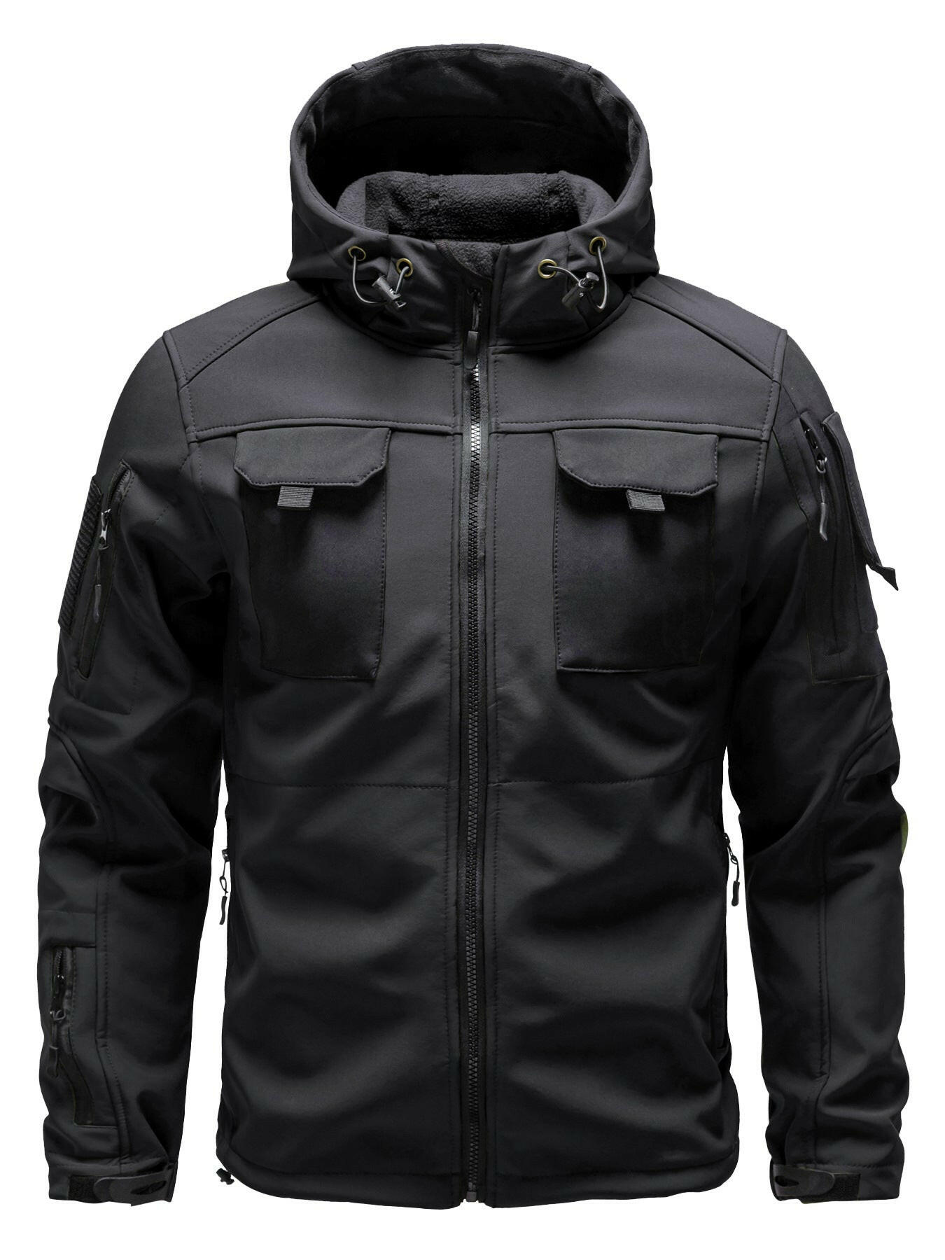 Men's Tactical Jacket – Thick & Warm Waterproof Outdoor Hooded Mountaineering Suit.