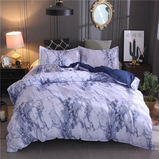 Modern Marble Printed Bedding Set Queen Size 2pcs/3pcs Duvet Cover Set Bed Linen Quilt Cover.