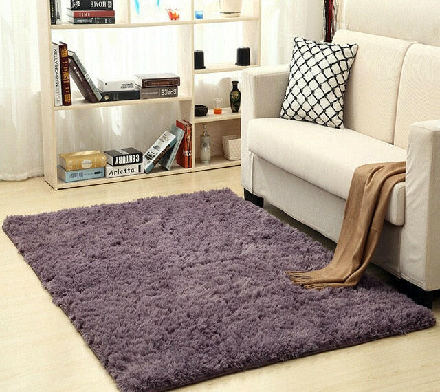 Super Soft Silk Wool Rug Indoor Modern Shag Area Rug Silky Rugs Bedroom Floor Mat Baby Nursery Rug Children Carpet.