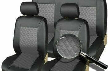 PU leather foreign trade car seat cover artificial leather black universal seat wish new Quilted Embroidered Leather.